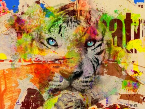 LIONNE AUX YEUX CLAIR by Daniel Burgraeve, 디지털 for Sale on Singulart