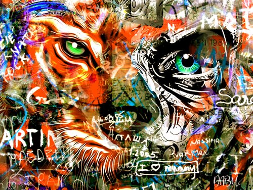 REGARD DE FÉLIN di Daniel Burgraeve, Digitale in vendita su Singulart