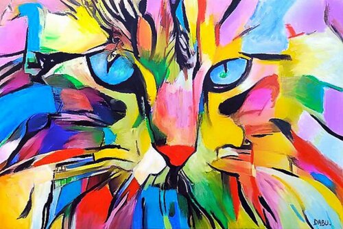 CHATS..CATS.. di Daniel Burgraeve, Pittura in vendita su Singulart