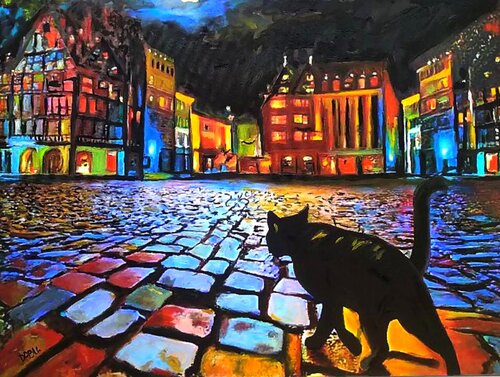 LA VILLE ET A MOI. di Daniel Burgraeve, Pittura in vendita su Singulart