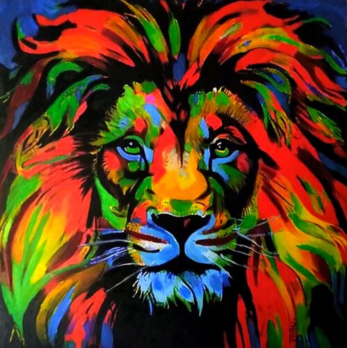 LION COLORS. di Daniel Burgraeve, Pittura in vendita su Singulart