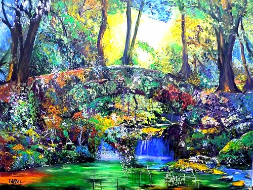 LE PETIT PONT par Daniel Burgraeve, Peinture en vente sur Singulart