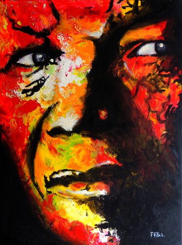 NELSON MANDELA van Daniel Burgraeve, Schilderij te koop op Singulart