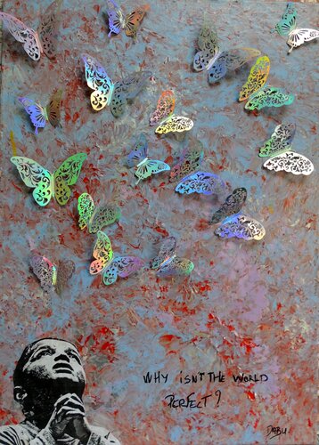 POURQUOI LE MONDE N EST IL PAS PARFAIT ? par Daniel Burgraeve, Peinture en vente sur Singulart