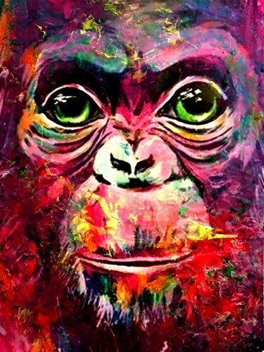 GORILLE STREET ART van Daniel Burgraeve, Schilderij te koop op Singulart