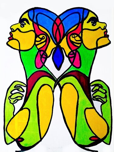 DOS A DOS van Daniel Burgraeve, Werk op papier te koop op Singulart