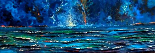 CIEL SOMBRE SUR MER CALME di Daniel Burgraeve, Pittura in vendita su Singulart