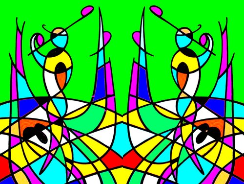 GOLF by Daniel Burgraeve, Painting for Sale on Singulart