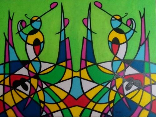 GOLF EN DOUBLE par Daniel Burgraeve, Peinture en vente sur Singulart