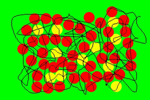 abstraction géométrique ,boule et chaine di Daniel Burgraeve, Stampa in vendita su Singulart