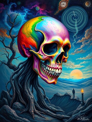 TETE DE MORT di Daniel Burgraeve, Digitale in vendita su Singulart