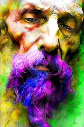 HOMME A LA BARBE von Daniel Burgraeve, Zeichnungen kaufen auf Singulart