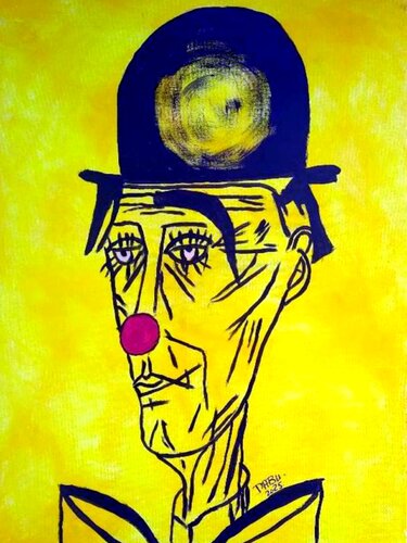 CLOWN AU CHAPEAUX von Daniel Burgraeve, Malerei kaufen auf Singulart