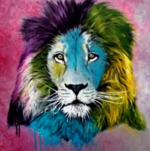 ANIMAUX, LION di Daniel Burgraeve, Pittura in vendita su Singulart