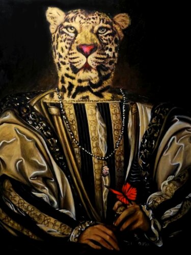 PANTHÈRE, FÉLIN PREMIER di Daniel Burgraeve, Pittura in vendita su Singulart