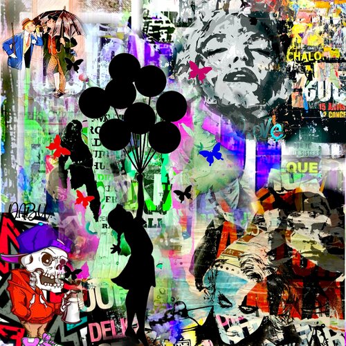 STREET ART,AFFICHES.11...1/10. di Daniel Burgraeve, Altri media in vendita su Singulart