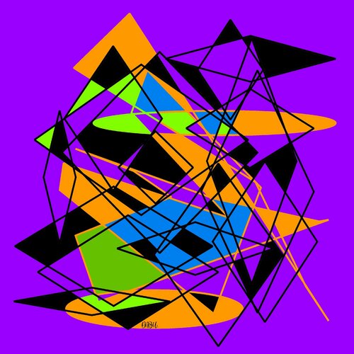ABSTRAIT, ABSTRACTION GÉOMÉTRIQUE. 34 von Daniel Burgraeve, Malerei kaufen auf Singulart