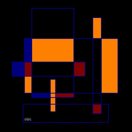 ABSTRAIT, ABSTRACTION GÉOMÉTRIQUE. 4. di Daniel Burgraeve, Pittura in vendita su Singulart
