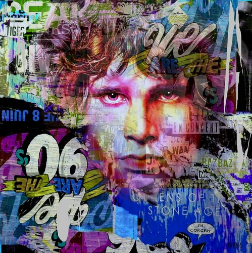 POP ART, STREET ART..JIM MORRISON..1/10. de Daniel Burgraeve, Otros medios a la venta en Singulart