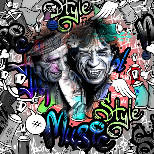 STREET ART, POP ART, ROLLING STONES.. van Daniel Burgraeve, Digitaal te koop op Singulart
