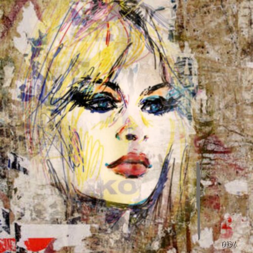 BRIGITTE BARDOT, STREET ART, AFFICHES, POP ART..D Daniel Burgraeve