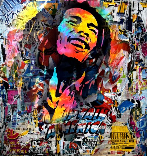 AFFICHE,BOB MARLEY, POP ART, STREET ART.. par Daniel Burgraeve, Digital en vente sur Singulart