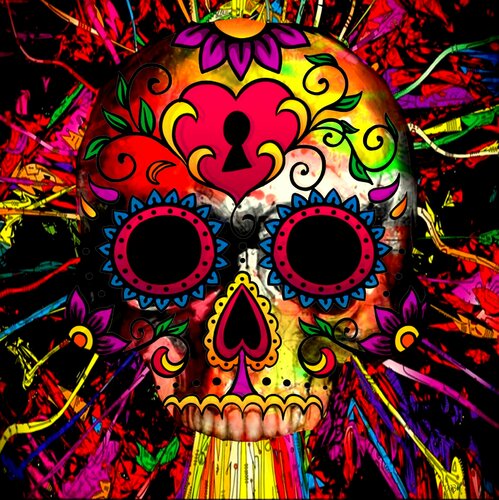 TETE DE MORT MEXICAINE.. 1/10 by Daniel Burgraeve, 디지털 for Sale on Singulart