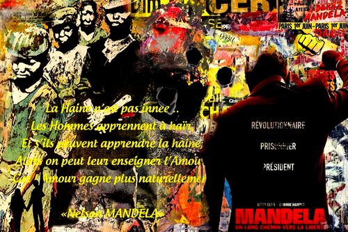 MANDELA,AFFICHES,STREET,POP ART, de Daniel Burgraeve, Otros medios a la venta en Singulart