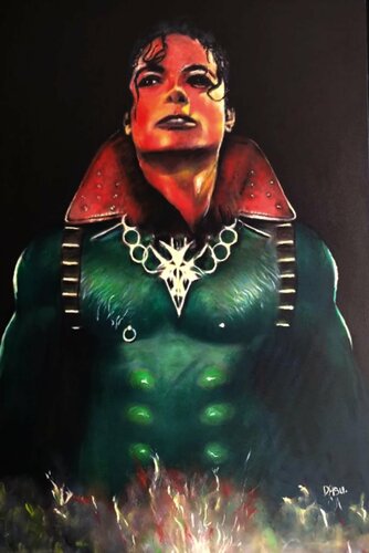 MICHAEL JACKSON,CHANTEUR. di Daniel Burgraeve, Pittura in vendita su Singulart
