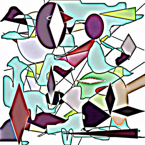 TENDREMENT .ABSTRACTION GÉOMÉTRIQUE. ANNÉE 60. Daniel Burgraeve