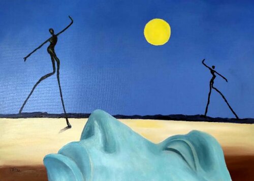 SONGE D ÉTÉ. SURRÉALISTE. di Daniel Burgraeve, Pittura in vendita su Singulart