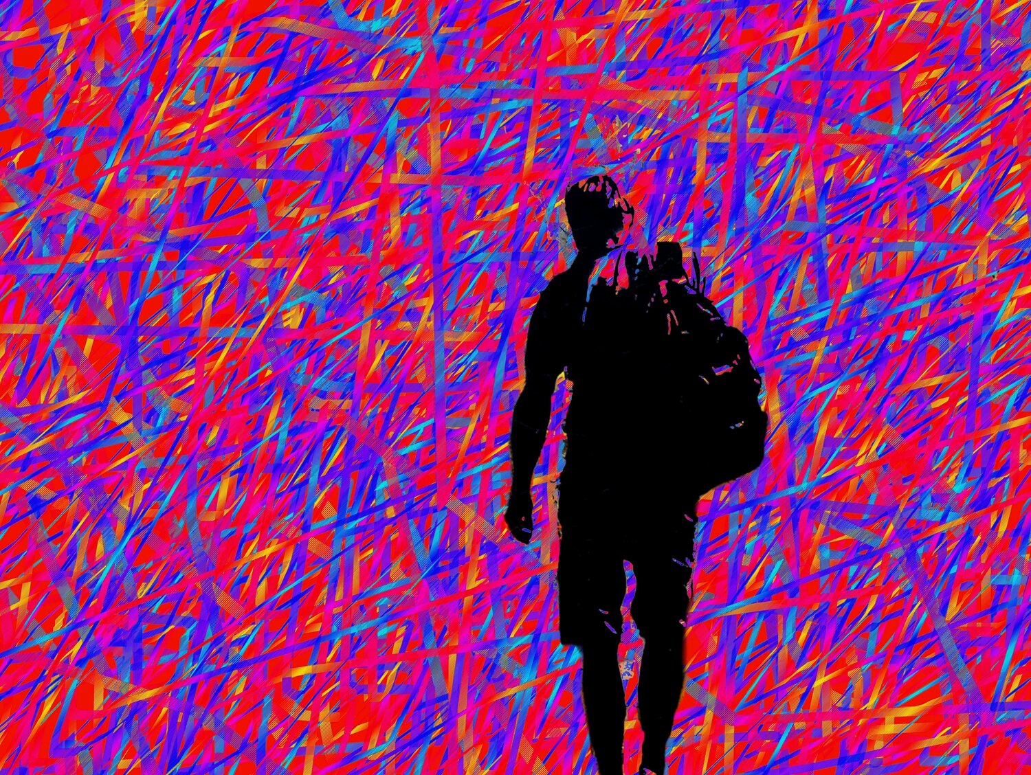 ABSTRAIT,ABSTRACTION GÉOMÉTRIQUE..VOYAGE. Daniel Burgraeve Originalgemälde zu verkaufen