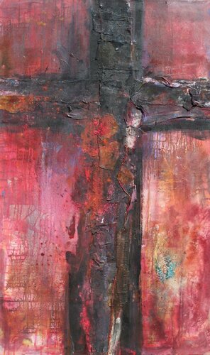 Crucifixion - Kreuzigung van Josef Thalhofer, Schilderij te koop op Singulart
