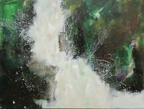 Wasserfall di Josef Thalhofer, Pittura in vendita su Singulart