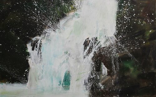 Wasserfall di Josef Thalhofer, Pittura in vendita su Singulart