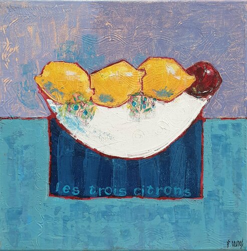 LES TROIS CITRONS by Elisabeth Coudol, Painting for Sale on Singulart