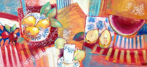 UNE POIRE EN PARTAGE by Elisabeth Coudol, Painting for Sale on Singulart