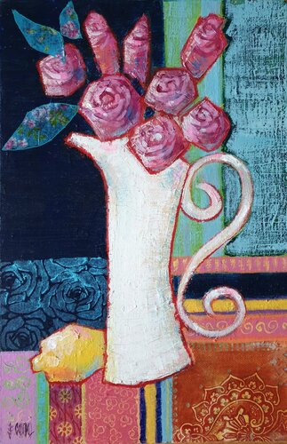 JE T'OFFRIRAI DES ROSES... by Elisabeth Coudol, Painting for Sale on Singulart