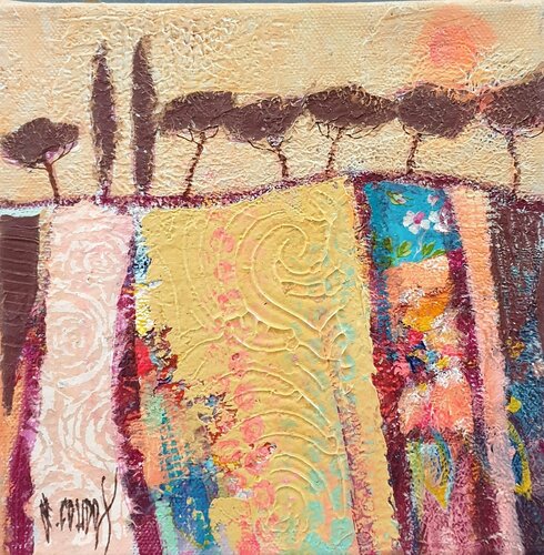 Balade sous les feux du ciel by Elisabeth Coudol, Painting for Sale on Singulart