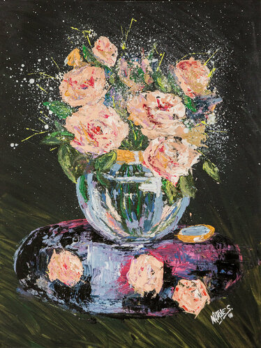 Blumenvase di Natalie Schwarz, Pittura in vendita su Singulart