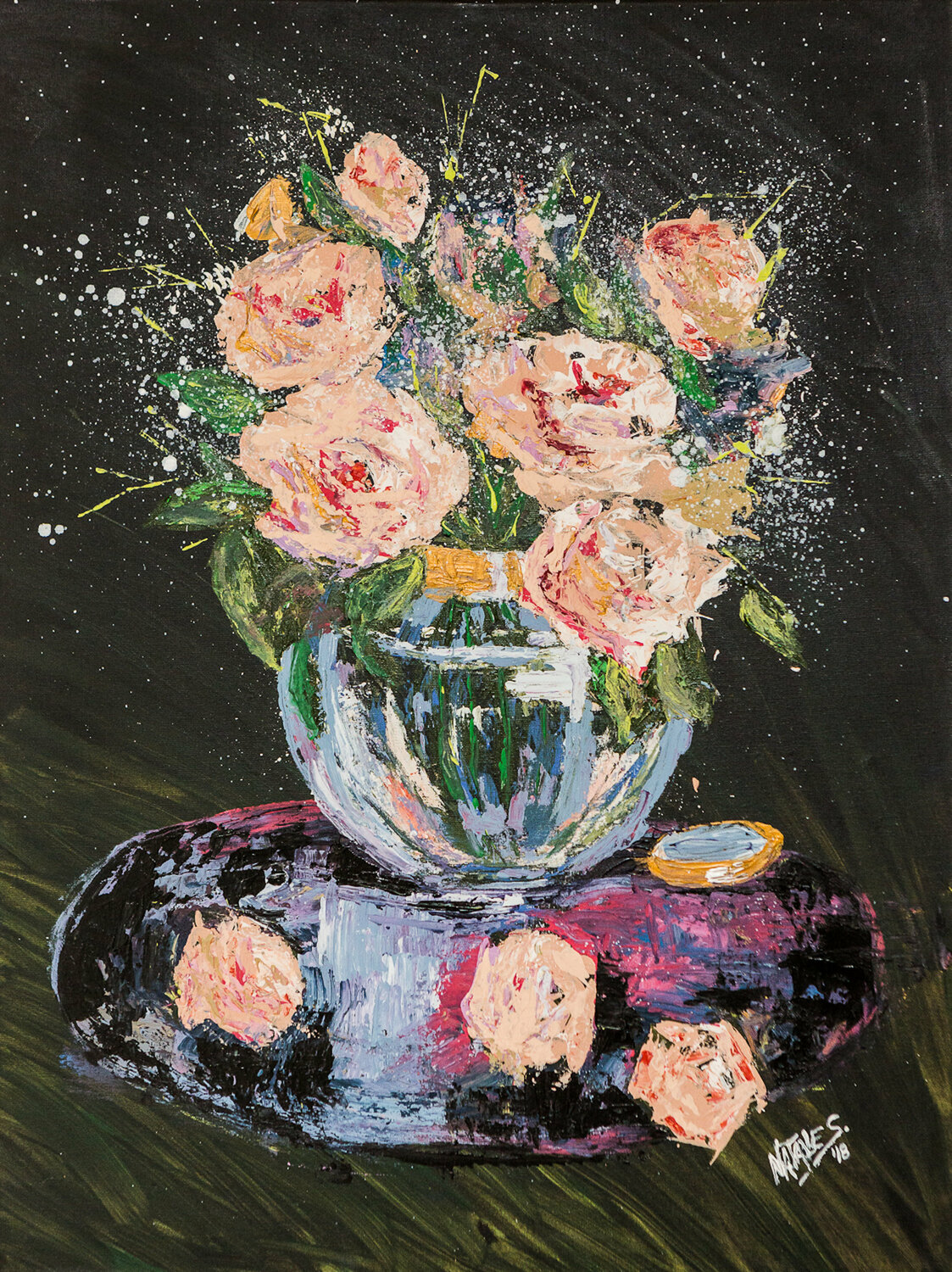 Blumenvase Natalie Schwarz