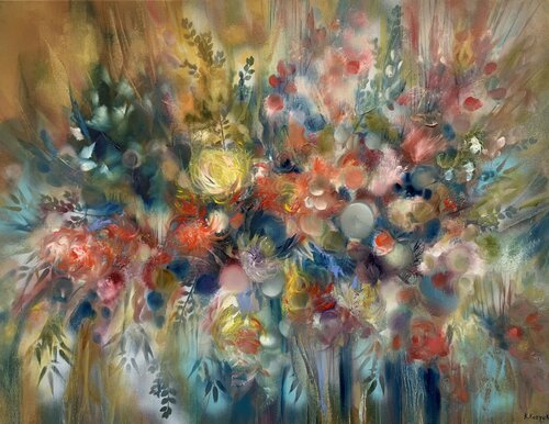 Summer Bouquet van Khrystyna Kozyuk, Schilderij te koop op Singulart