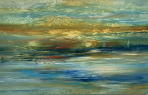 Evening at Sea van Khrystyna Kozyuk, Schilderij te koop op Singulart