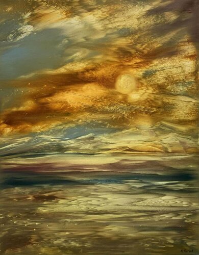 Sacred Mountain van Khrystyna Kozyuk, Schilderij te koop op Singulart