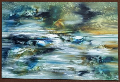 Day at the Ocean di Khrystyna Kozyuk, Pittura in vendita su Singulart