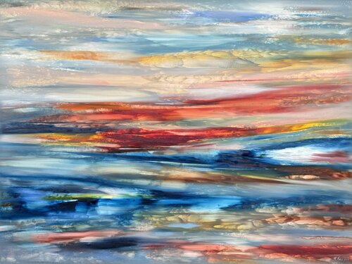 Blue Horizon by Khrystyna Kozyuk, Painting for Sale on Singulart