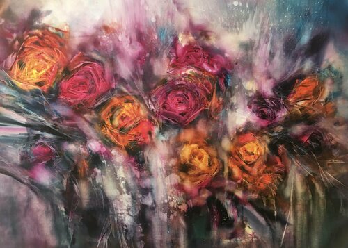 Fantasy roses van Khrystyna Kozyuk, Schilderij te koop op Singulart