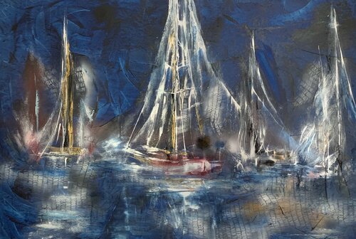 Blue carnival van Khrystyna Kozyuk, Schilderij te koop op Singulart