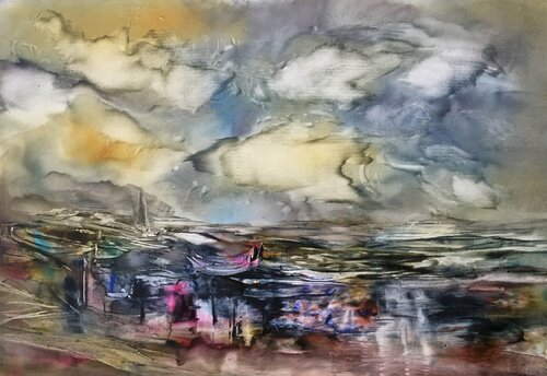 Mystery sunrise van Khrystyna Kozyuk, Schilderij te koop op Singulart