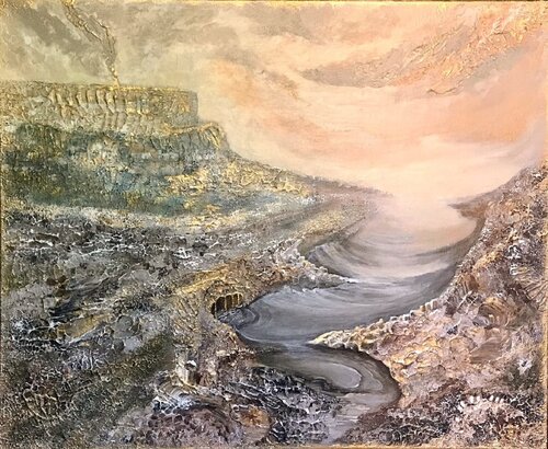 Hezekiah's tunnel di Nina Björk, Pittura in vendita su Singulart